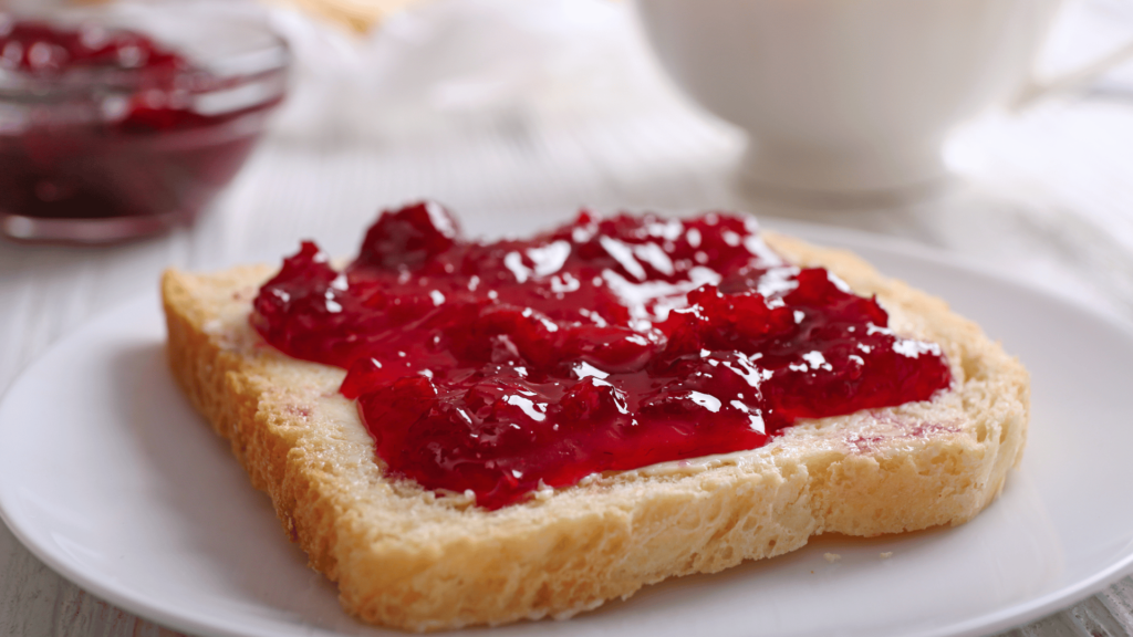 White Toast with Jam